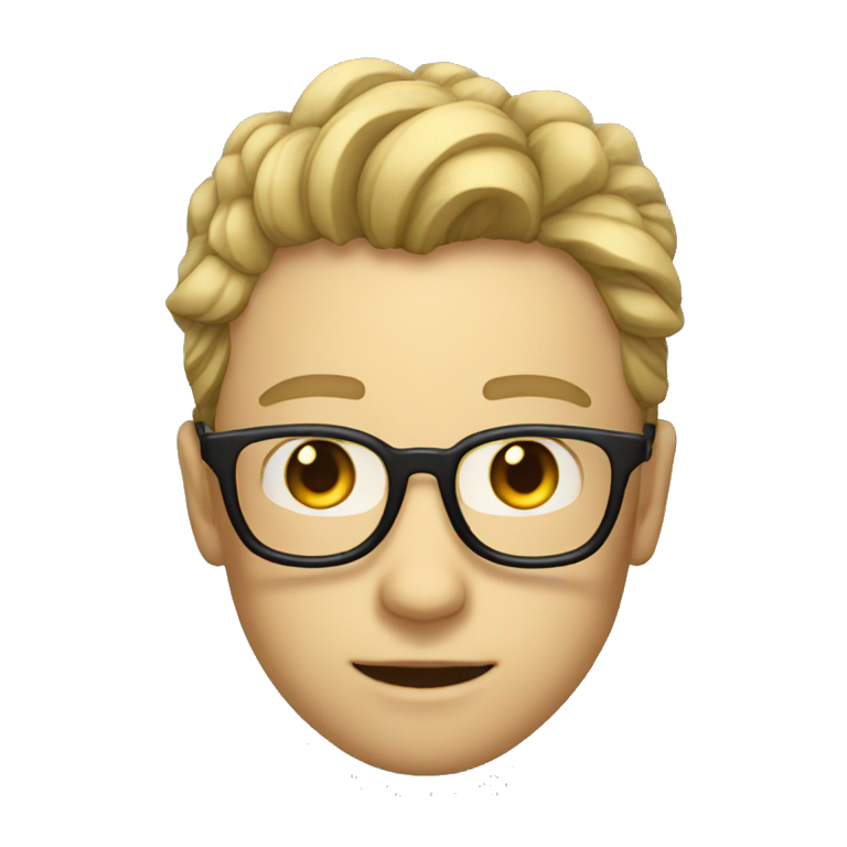 Persona con lentes emoji de wasap emoji
