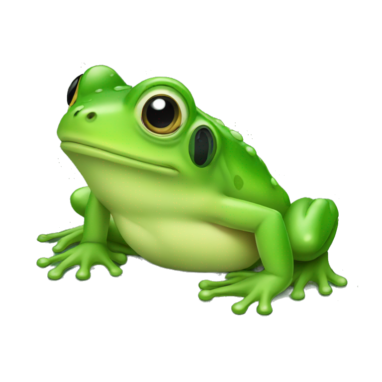 a green hair frog emoji