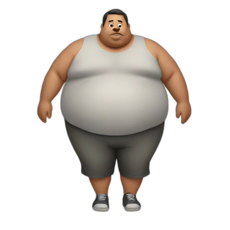 A obese man emoji