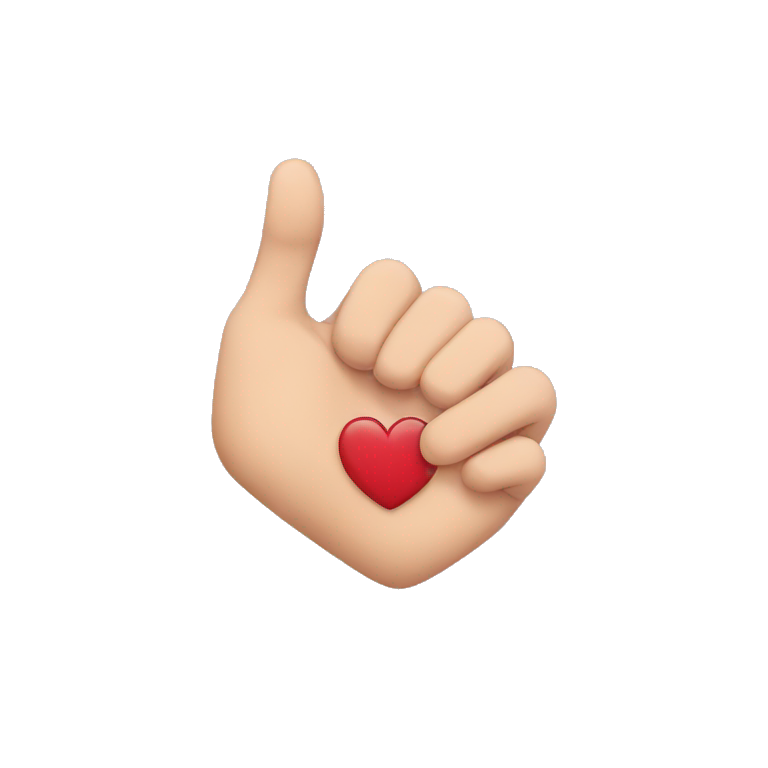 Half heart hand emoji