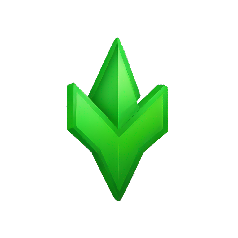 Green increase arrow emoji