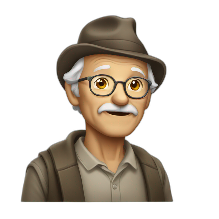old man 70 years emoji