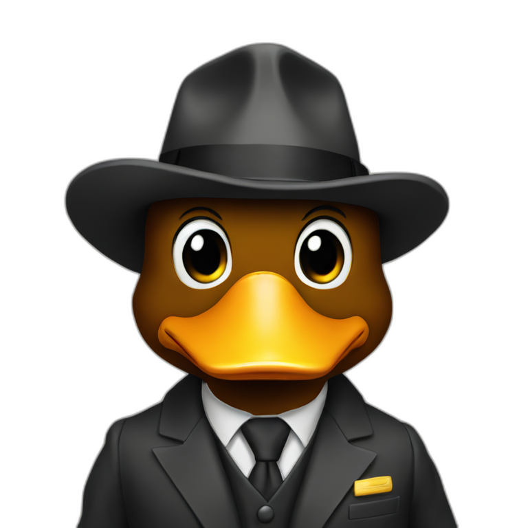 general duck in suit emoji