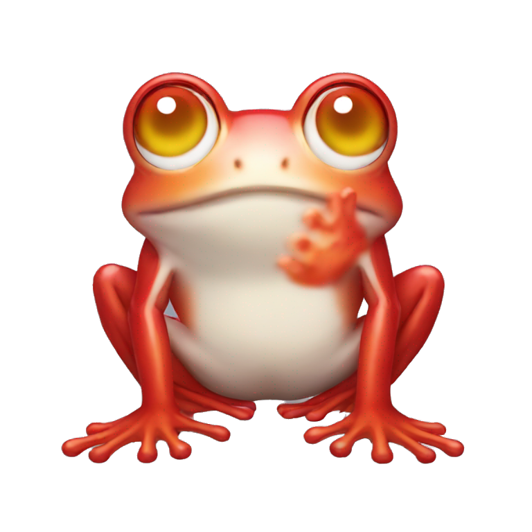 red frog no eyes emoji