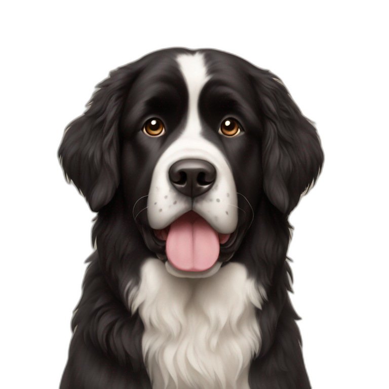 a photo of a dog Newfoundland emoji