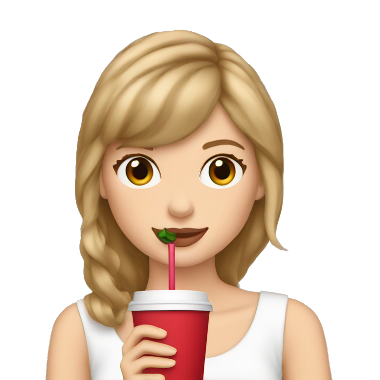 Taylor Swift drinking starbucks emoji