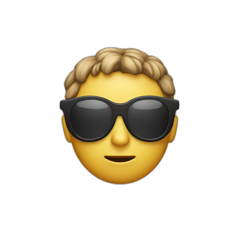 Face taking dark glasses off emoji