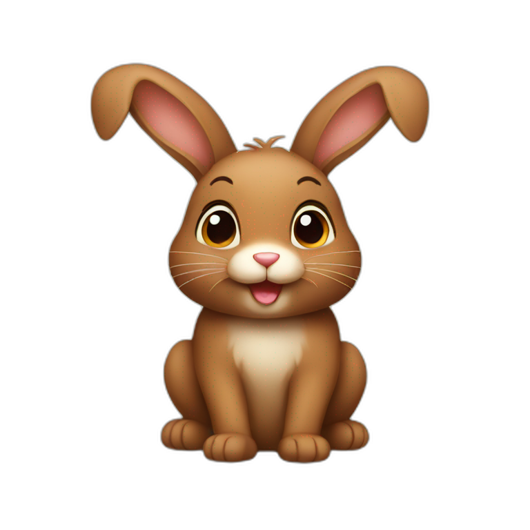 cute brown bunny emoji