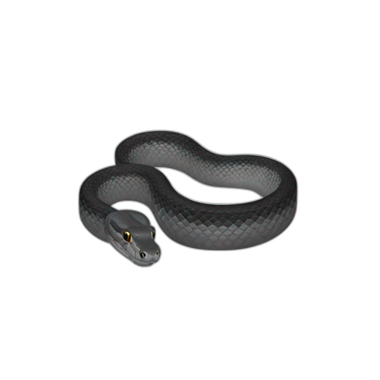 python snake black and grey emoji