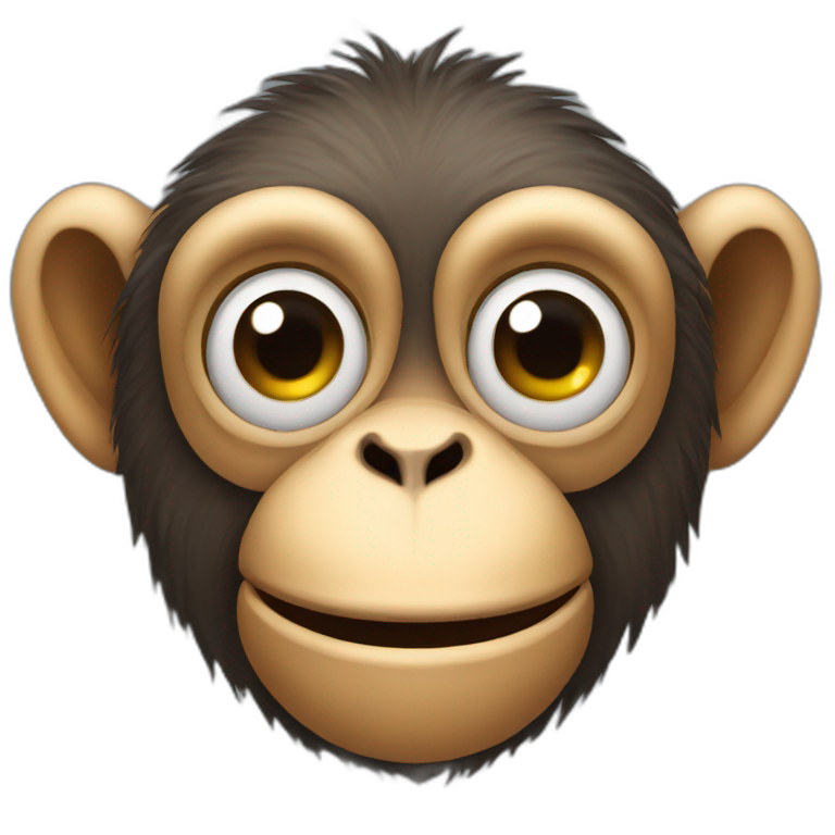 A monkey with 1 eye emoji