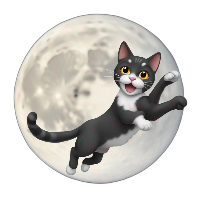 cat jumping over moon emoji