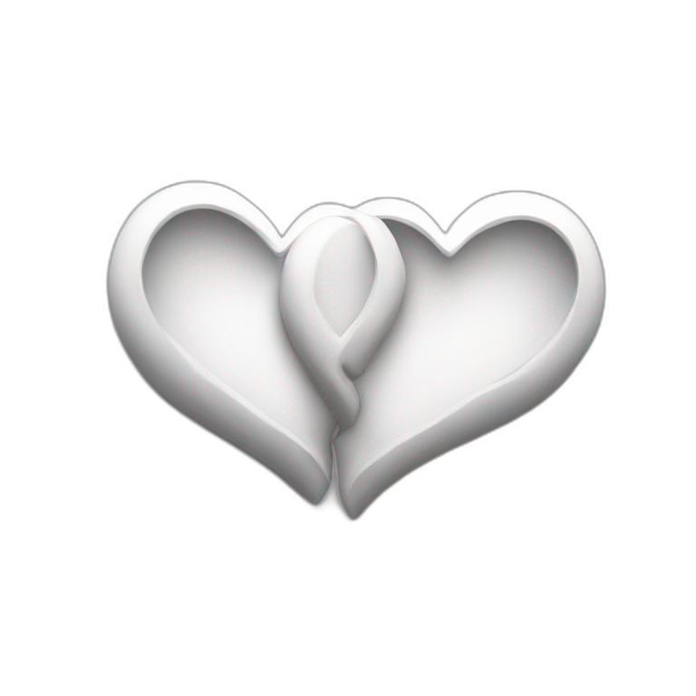 2 white hearts  emoji