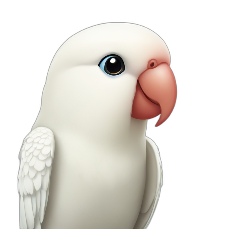 white lovebird emoji