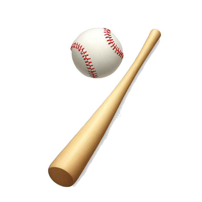 a baseball bat hitting a baseball emoji