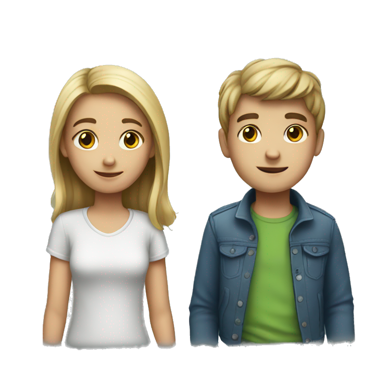 A girl and a boy  emoji