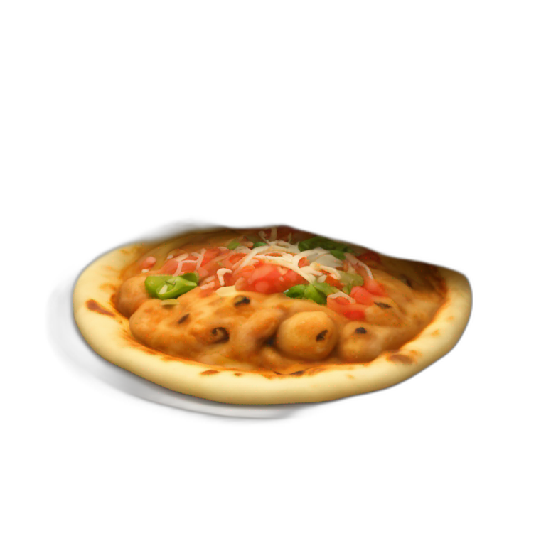 Pupusa with curtido and salsa emoji