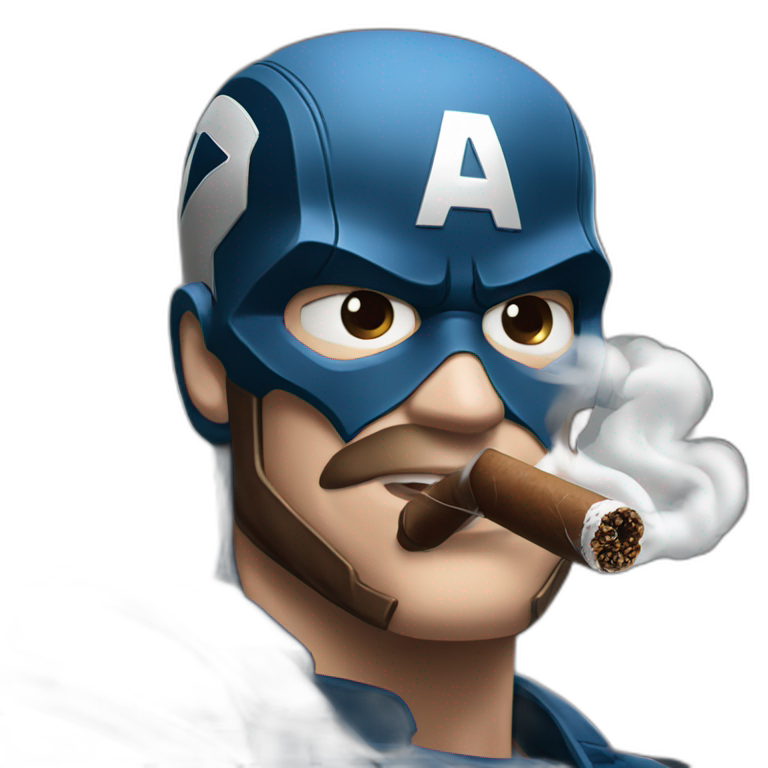 Captain america smoke cigar emoji