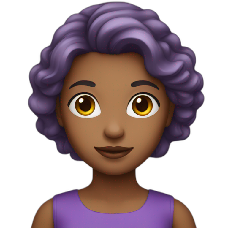 Girl in purple dress  emoji