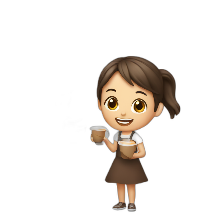 girl juggling with coffee cups emoji