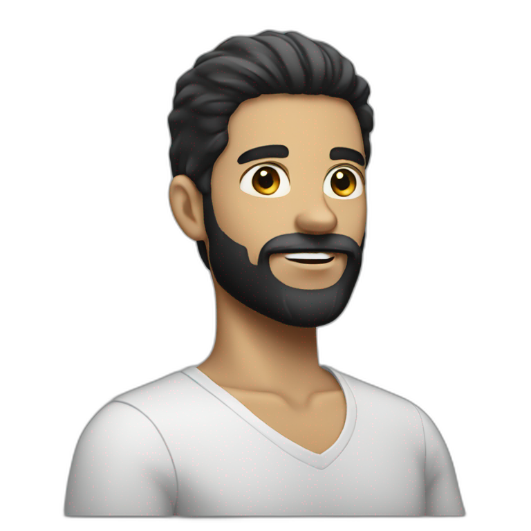 white boy with black beard emoji