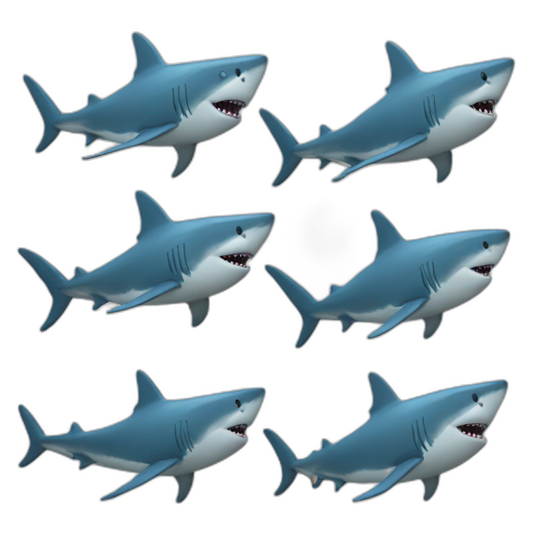 Shark sun bathing emoji