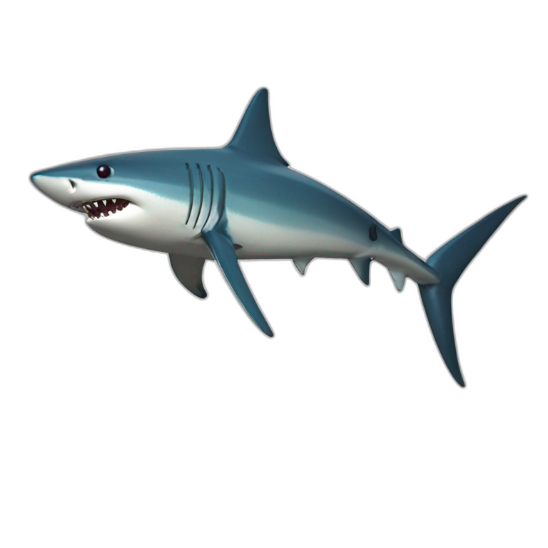mako shark 3d model emoji
