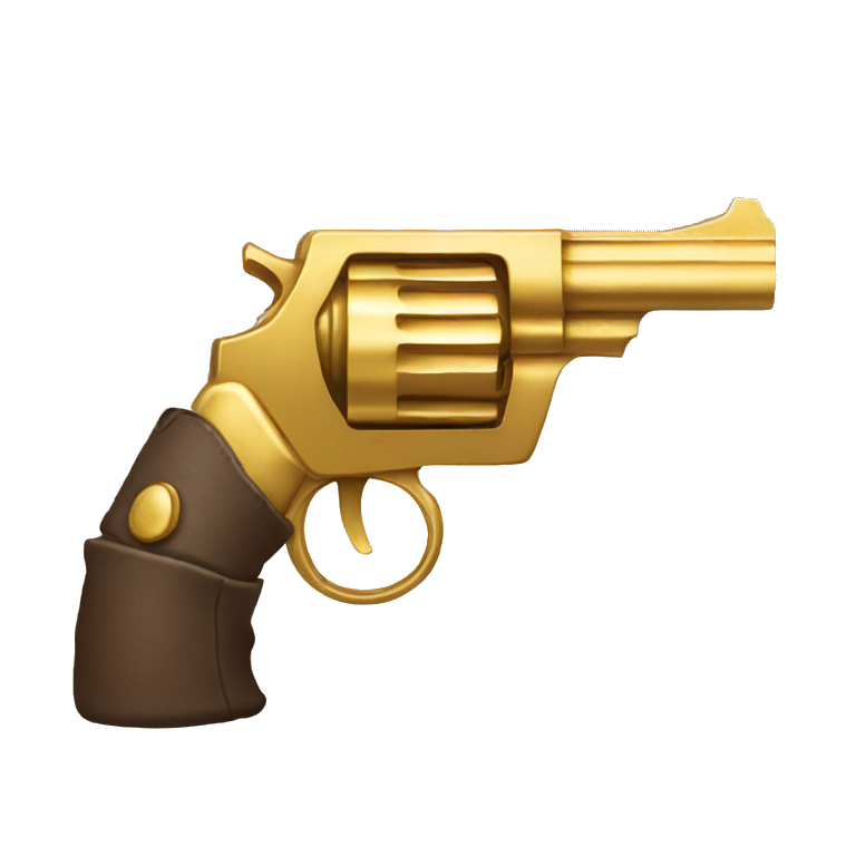 hand holding Golden gun emoji