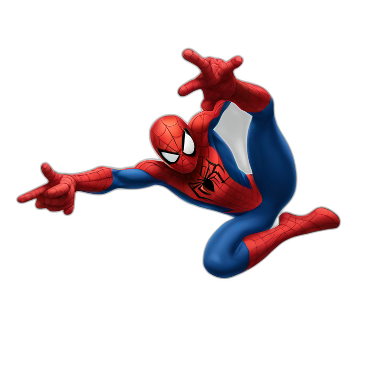 spiderman pointing left emoji