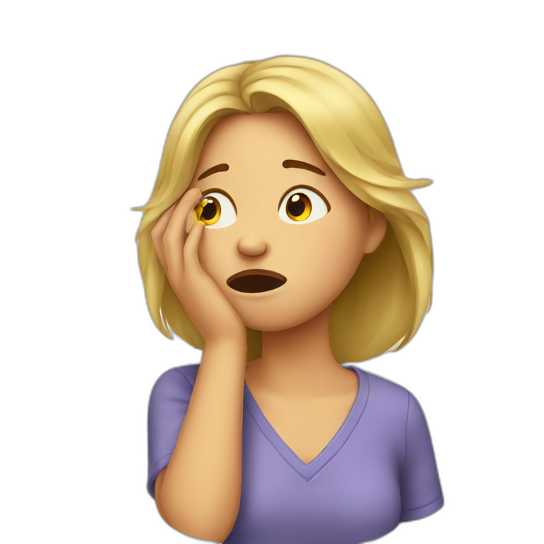 Woman crying emoji