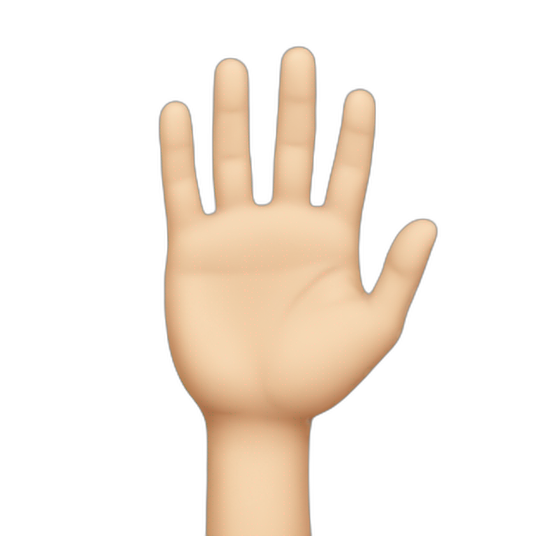 three hands emoji