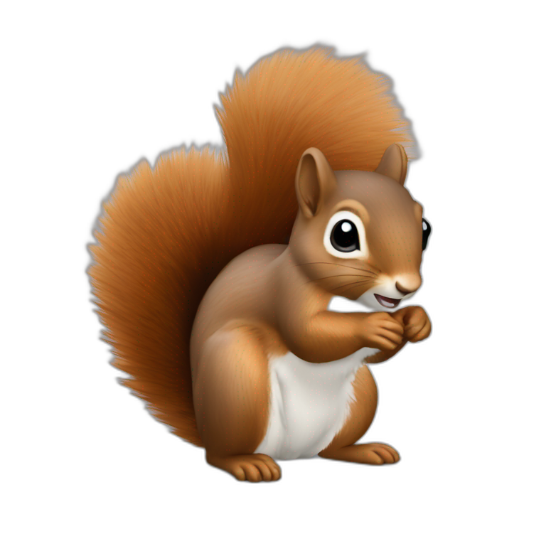 the squirrel was raised by a hurricane emoji