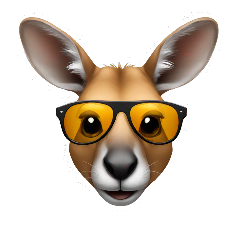 Kangaroo wearing sunglasses emoji