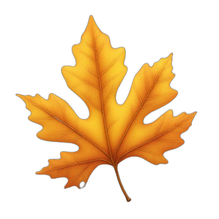 Autumn leaf emoji