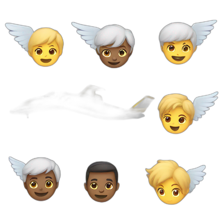 People flying emoji