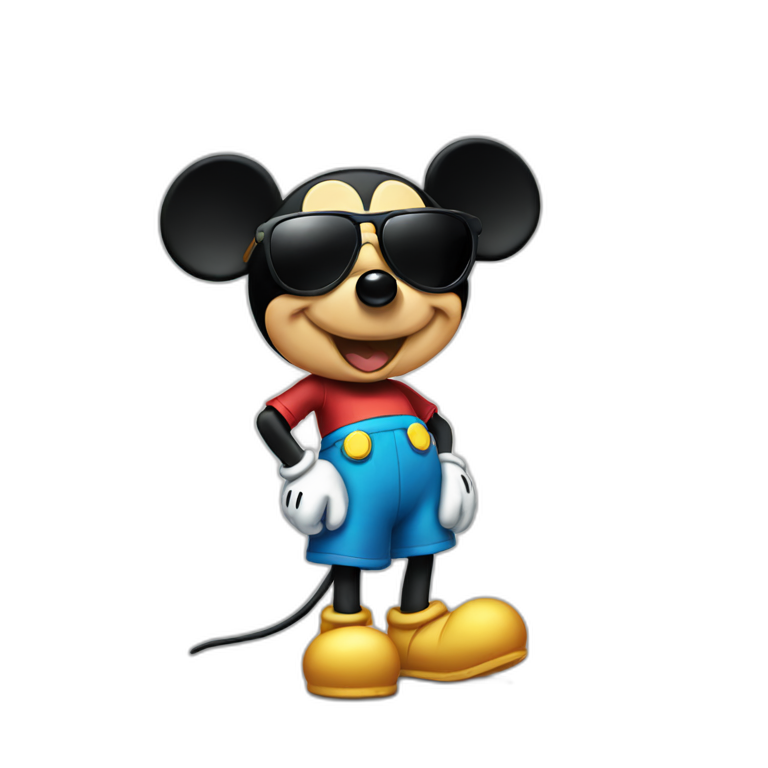 Mickey mouse wearing sunglasses sale
