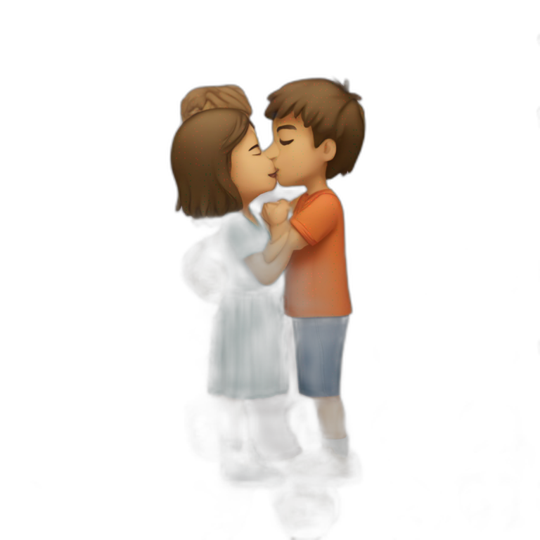 Boy kissing girl emoji