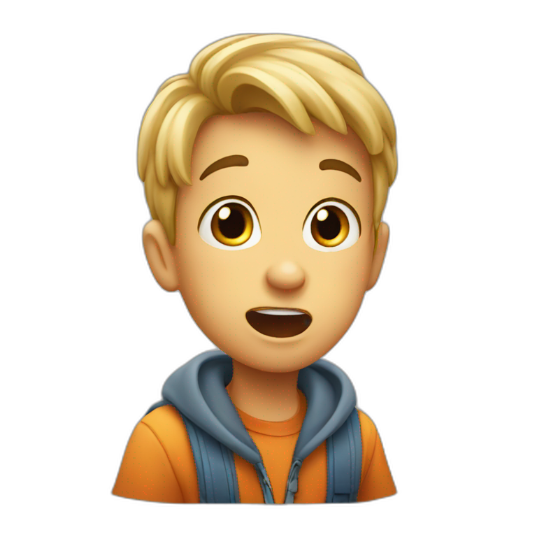 surprised little boy emoji