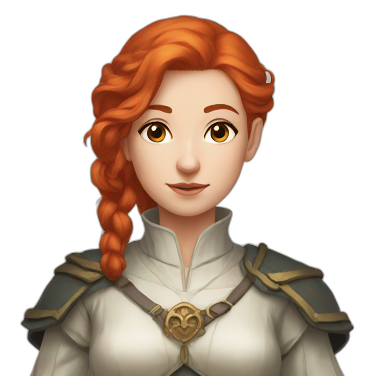 Dnd cleric girl redhead emoji