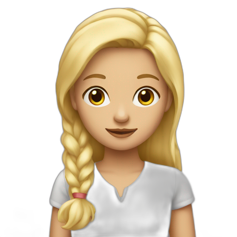 fille blonde gênée emoji