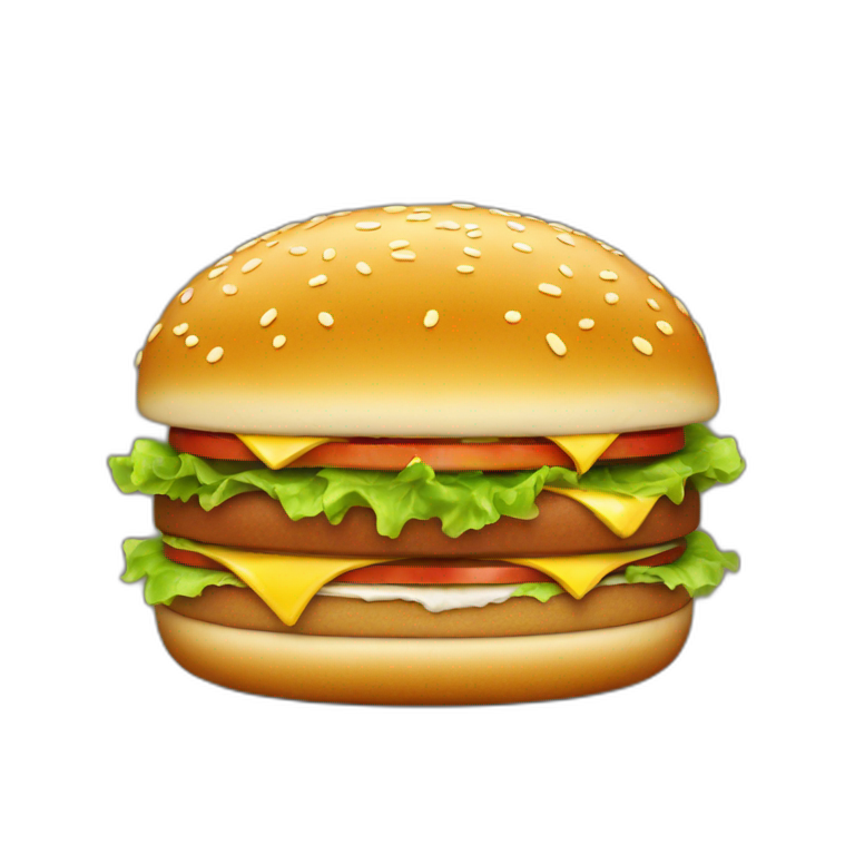 Un hamburger qui mange un hamburger emoji