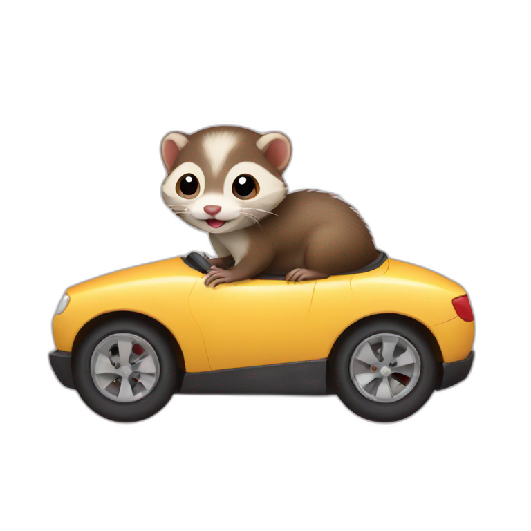 ferret drive a car emoji