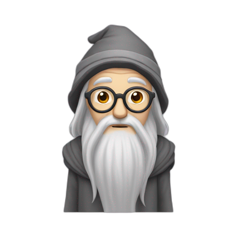 Dumbledore wears a sweatshirt that says "Sude" emoji