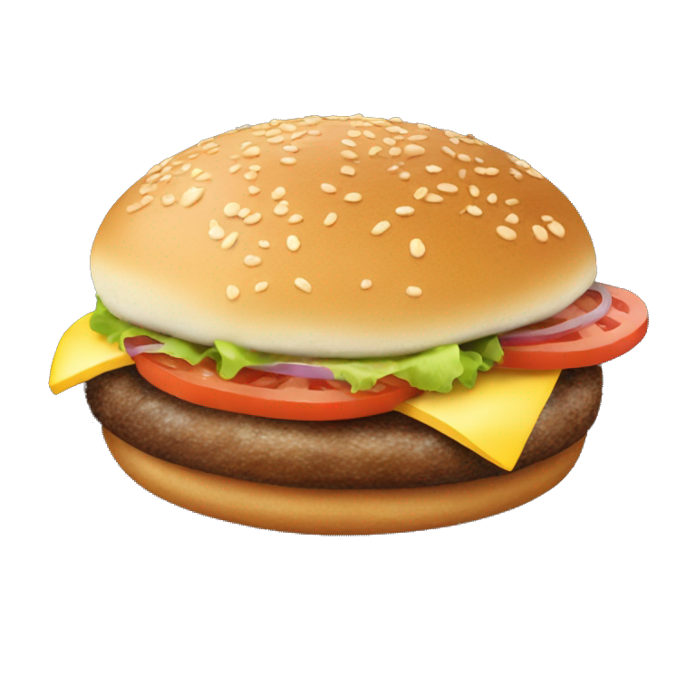 meaty burger still life emoji