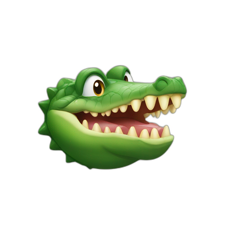 Crocodile lip bite  emoji