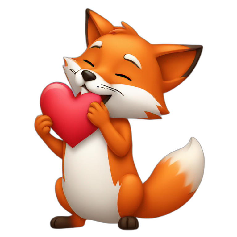 Fox blowing a heart emoji