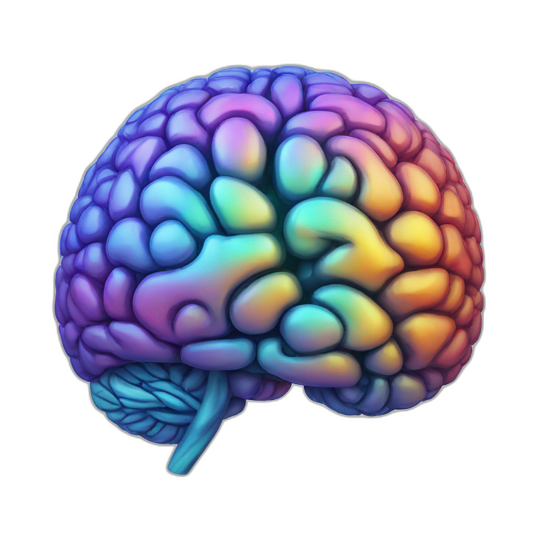 ultra prismatic brain emoji