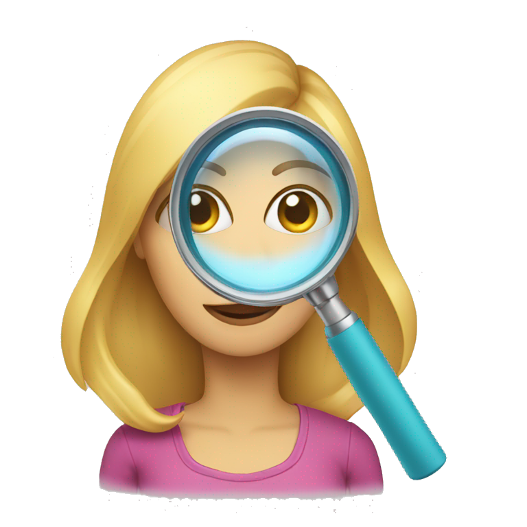 Woman with magnifying glass emoji
