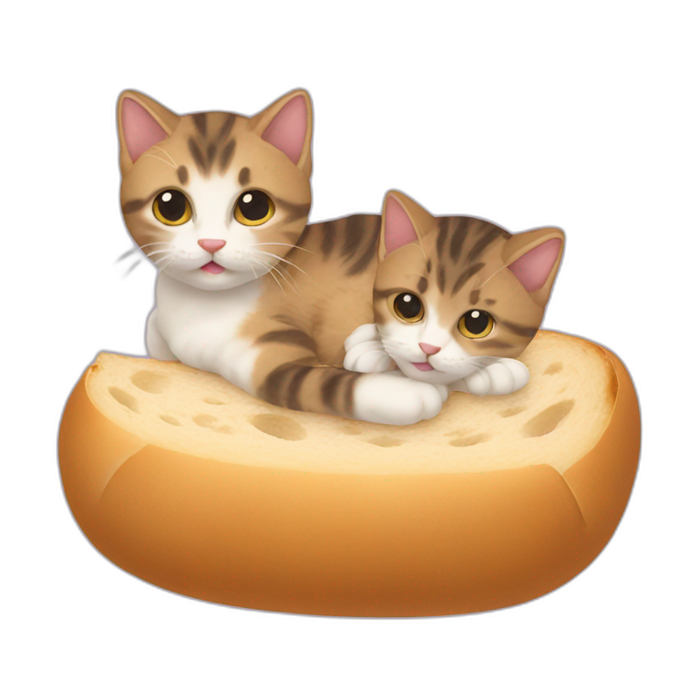 kittens in bread emoji