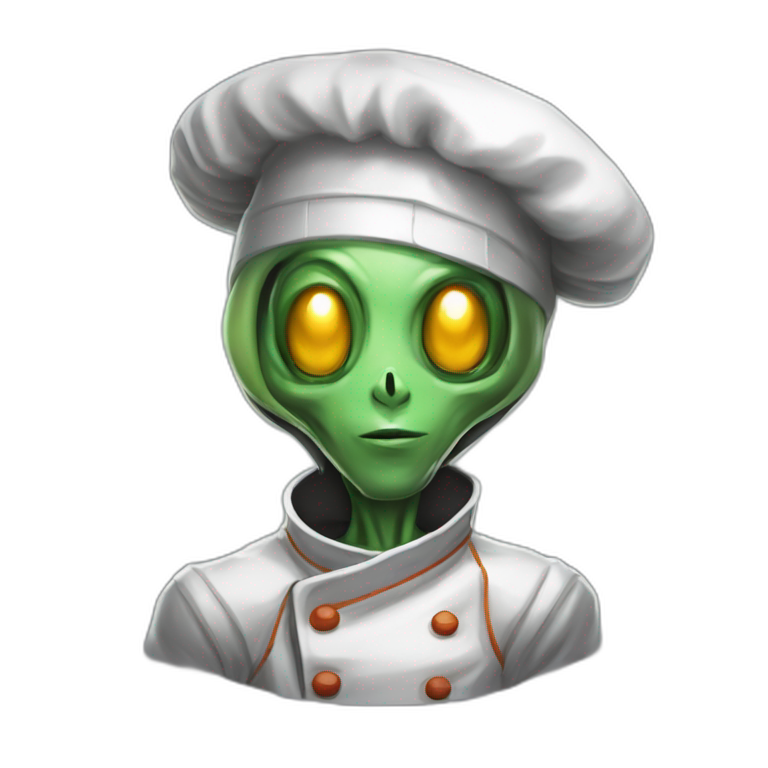 alien chef scifi roguelike rpg style inspired by slay the spire digital art emoji