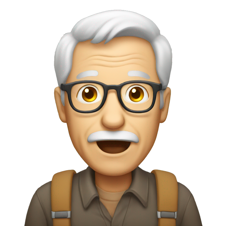 grandpa calling emoji
